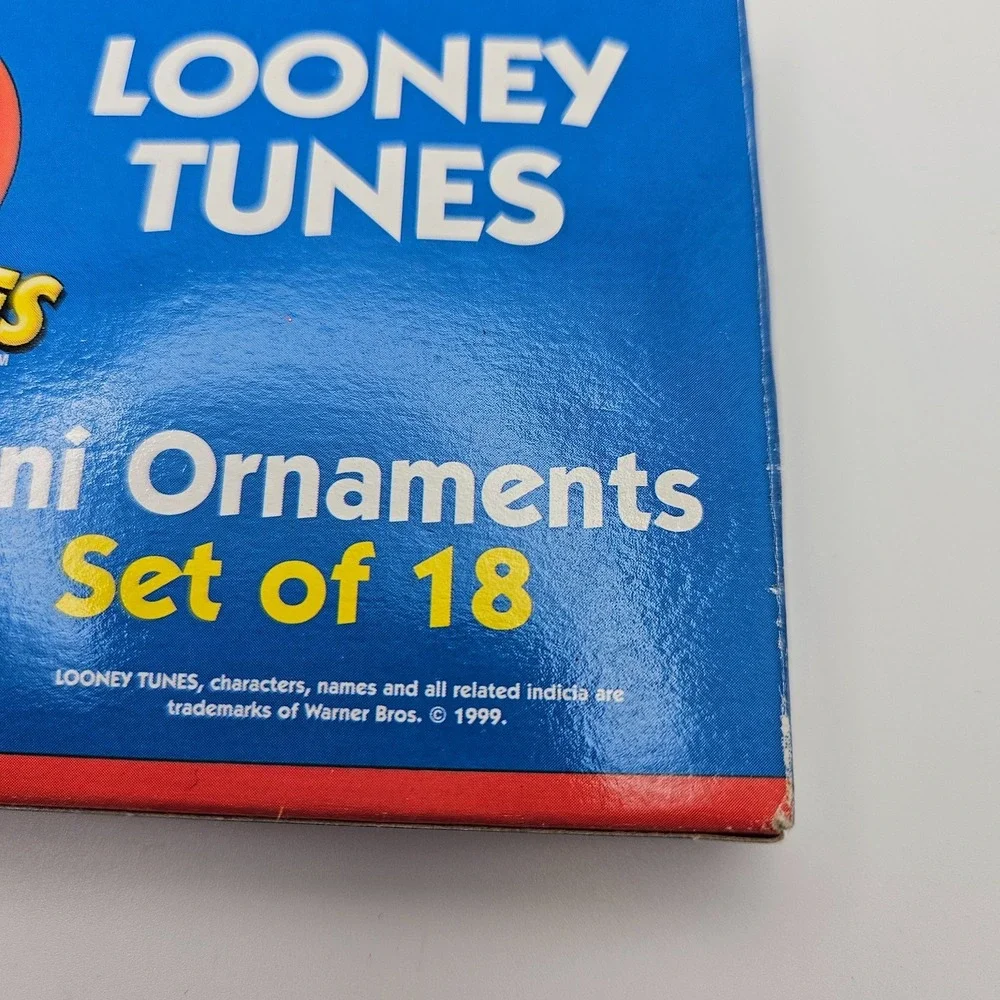 VTG 1999 Looney Tunes Mini Ornaments set of 18 Taz Bugs‎ Tweety Daffy Sylvester